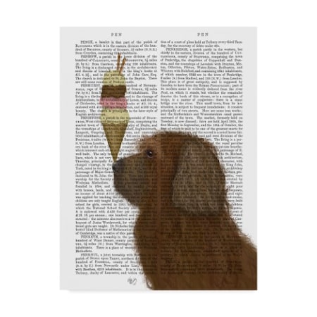 Fab Funky 'Labradoodle, Brown, Ice Cream Text' Canvas Art,14x19